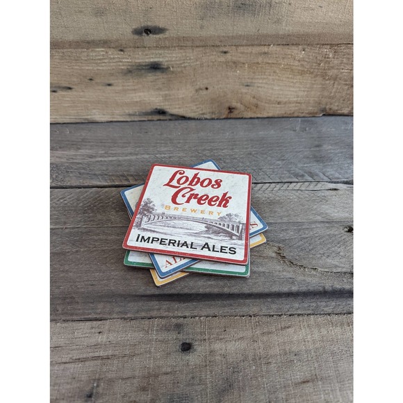 Vintage Beer Bar Coasters Set of Four / Cork Backs - Picture 1 of 7